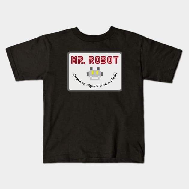 Computer Repair With a Smile! Kids T-Shirt by GarfunkelArt